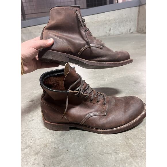 Red Wing 2962 Work Boots Men's D Brown Leather USA Made Moc Toe Size 10.5 - Picture 1 of 9